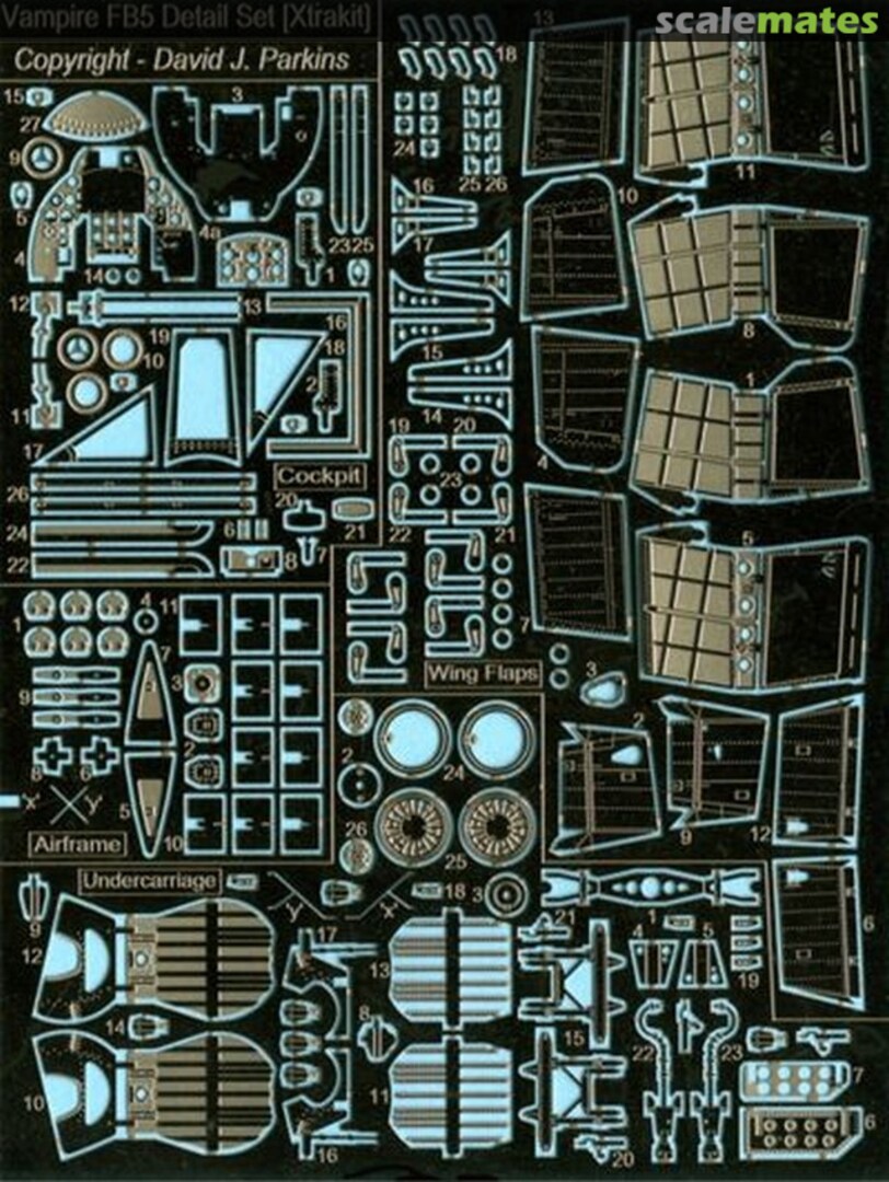 Boxart DH Vampire Single Seat Detail Set 72203 Flightpath