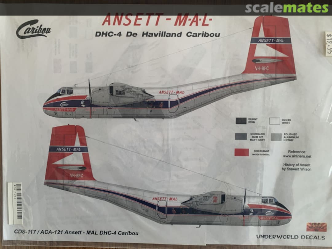 Boxart ANSETT-MAL DHC-4 CARIBOU CDS-117 Underworld Decals