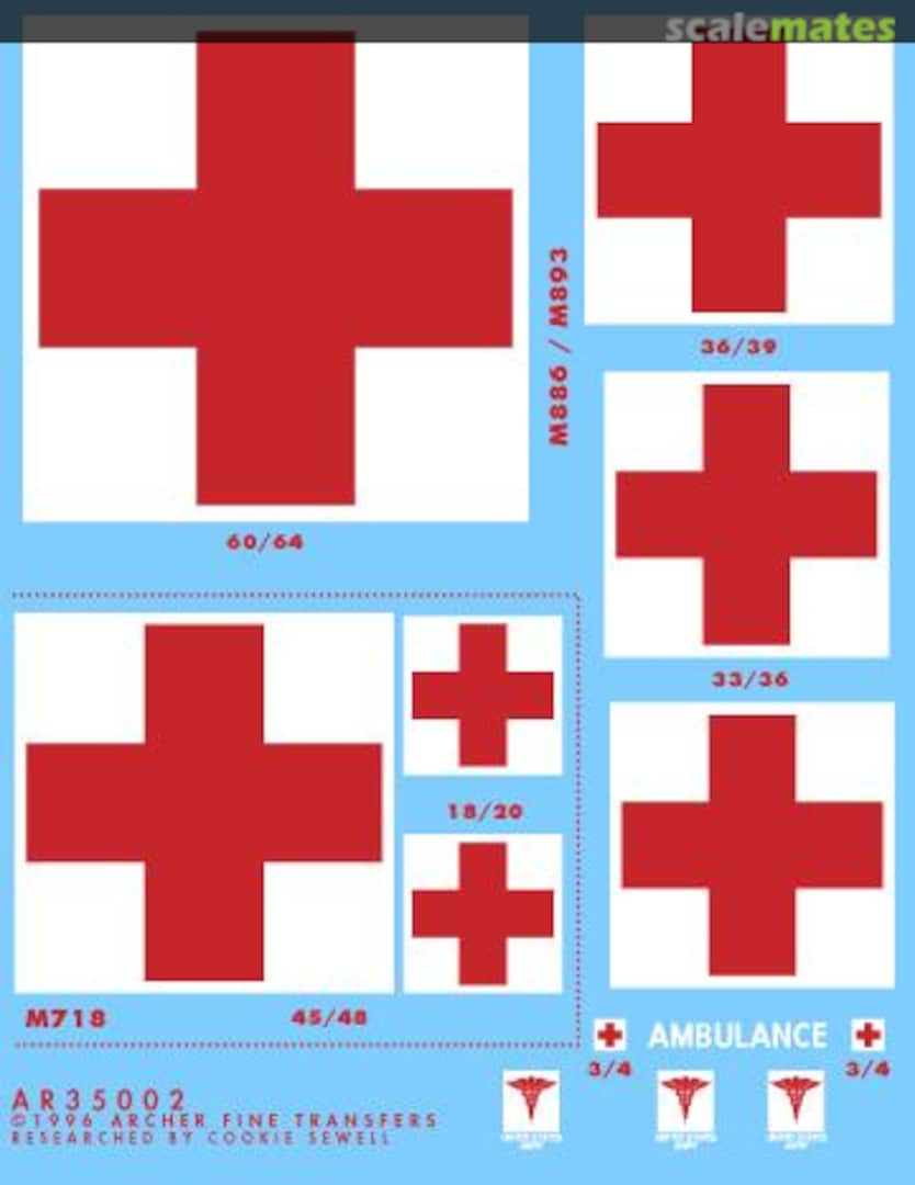 Boxart US Ambulance markings AR35002 Archer