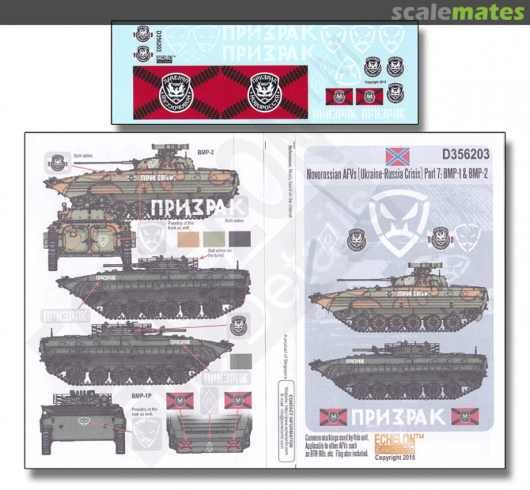 Boxart Novorossian AFV Ukraine-Russia Crisis 7 BMP1 BMP2 D356203 Echelon Fine Details