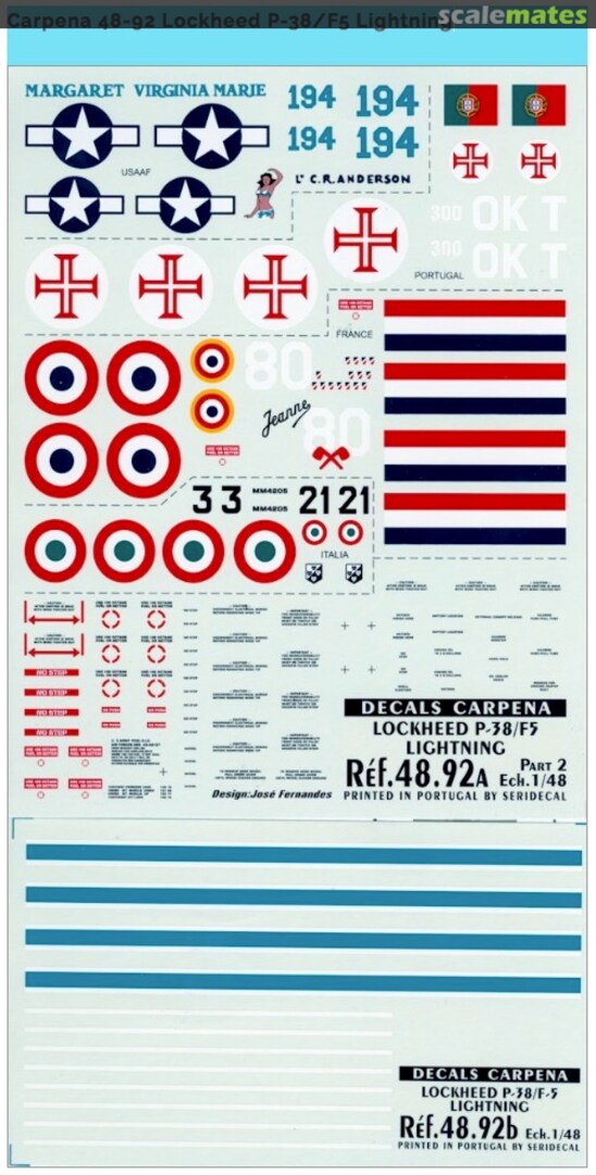 Boxart Lockheed P-38/F5 Lightning 48.92 Carpena