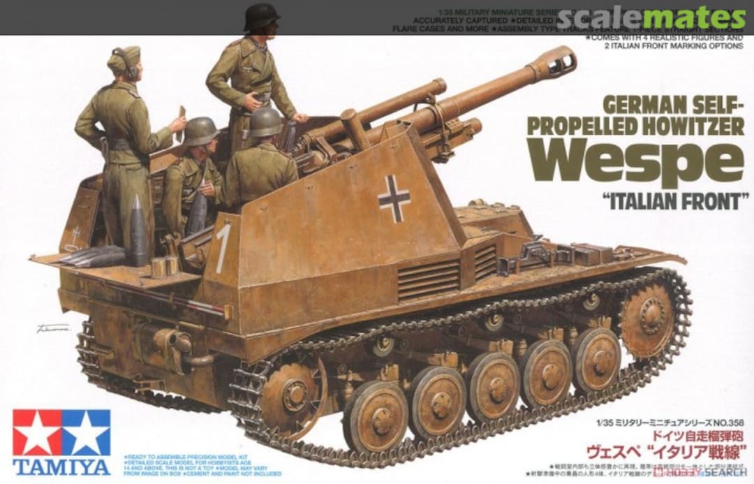 Boxart Self-Propelled Howitzer Wespe 35358 Tamiya