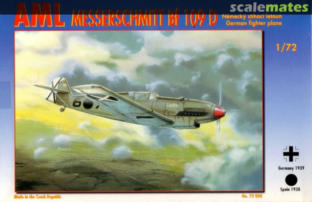 Boxart Messerschmitt Bf 109 D 72008 AML