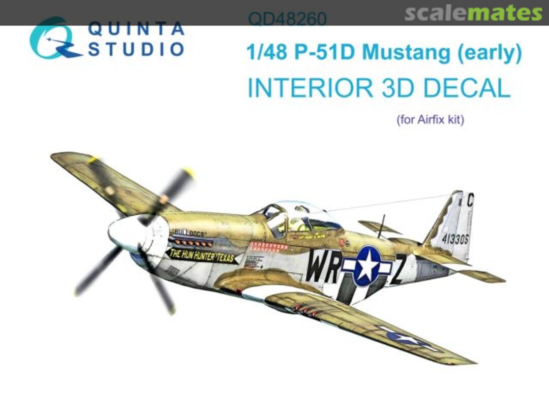 Boxart P-51D Mustang (early) interior 3D decals QD48260 Quinta Studio