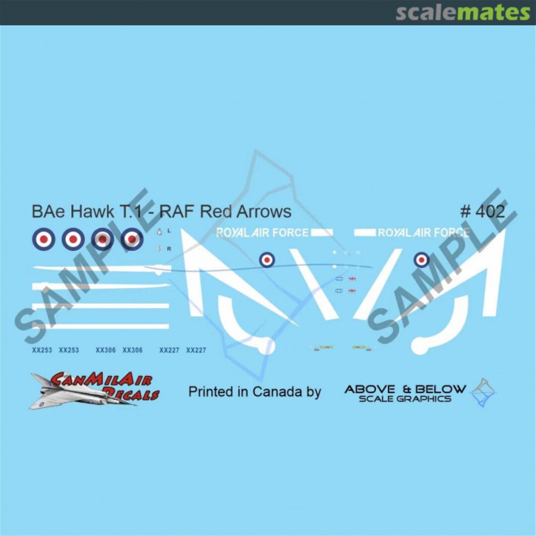 Boxart BAe Hawk T.1 - RAF Red Arrows 402 Above & Below Graphics