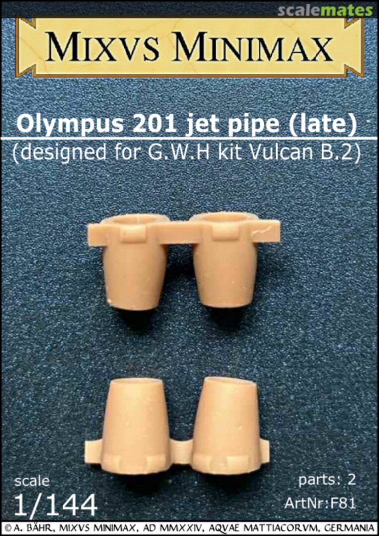 Boxart Avro Vulcan B.2 - OIympus 201 late jet pipes F96 Mixvs Minimax