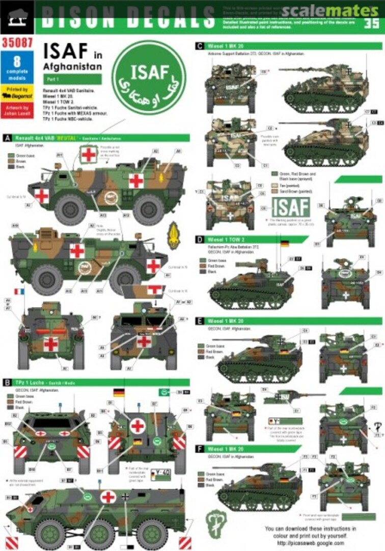 Boxart ISAF in Afghanistan, part 1 35087 Bison Decals