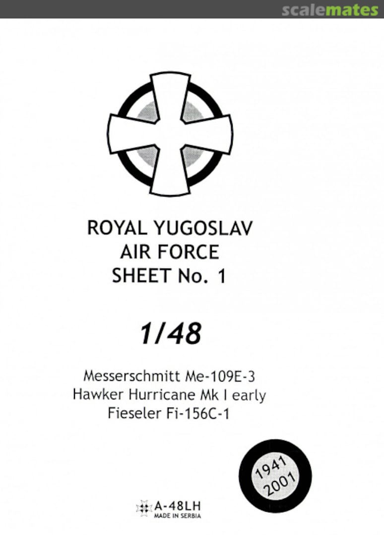 Boxart Royal Yugoslav Air Force in April War A-48LH Lift Here Decals