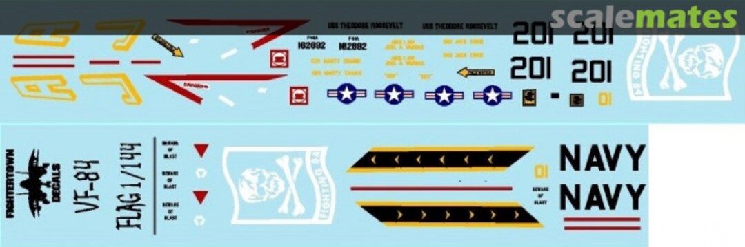 Boxart F-14A Tomcat VF-84 Jolly Rogers 14401 Fightertown Decals