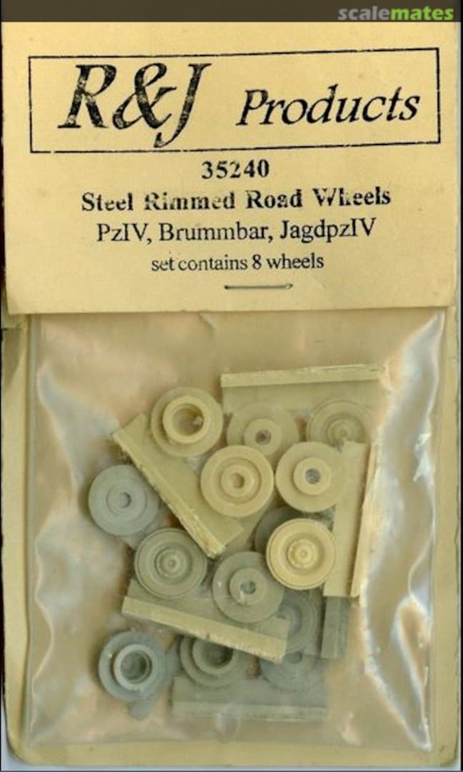 Boxart Steel Rimmed Road Wheels (PzIV, Brummbar, JagdpzIV) 35240 R&J Products