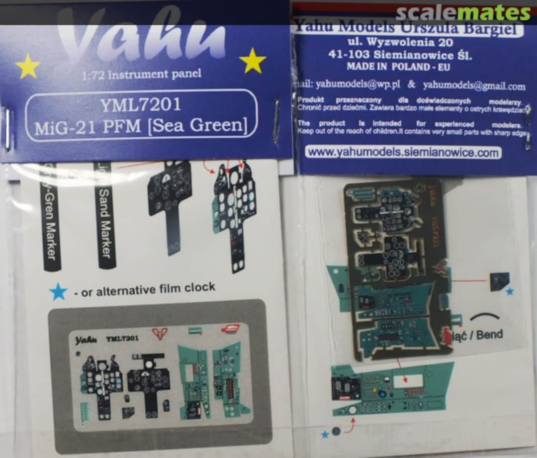 Boxart MiG-21 PFM (Sea Green) YML7201 Yahu Models