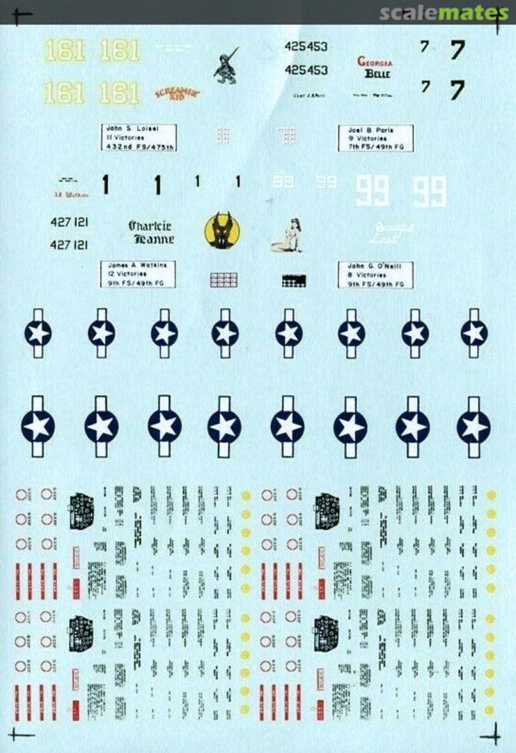 Boxart P-38 Pacific Aces #1 72-256 Microscale