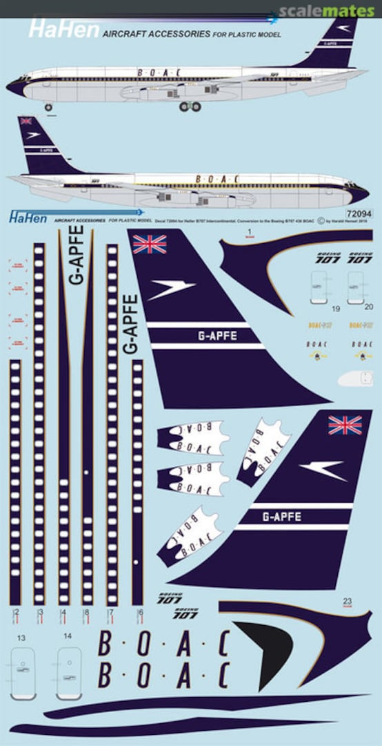 Boxart Boeing B707-436 "BOAC" 72094 HaHen