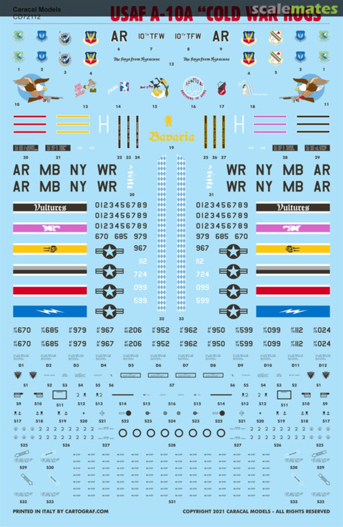 Contents A-10A Cold War Hogs CD72112 Caracal Models