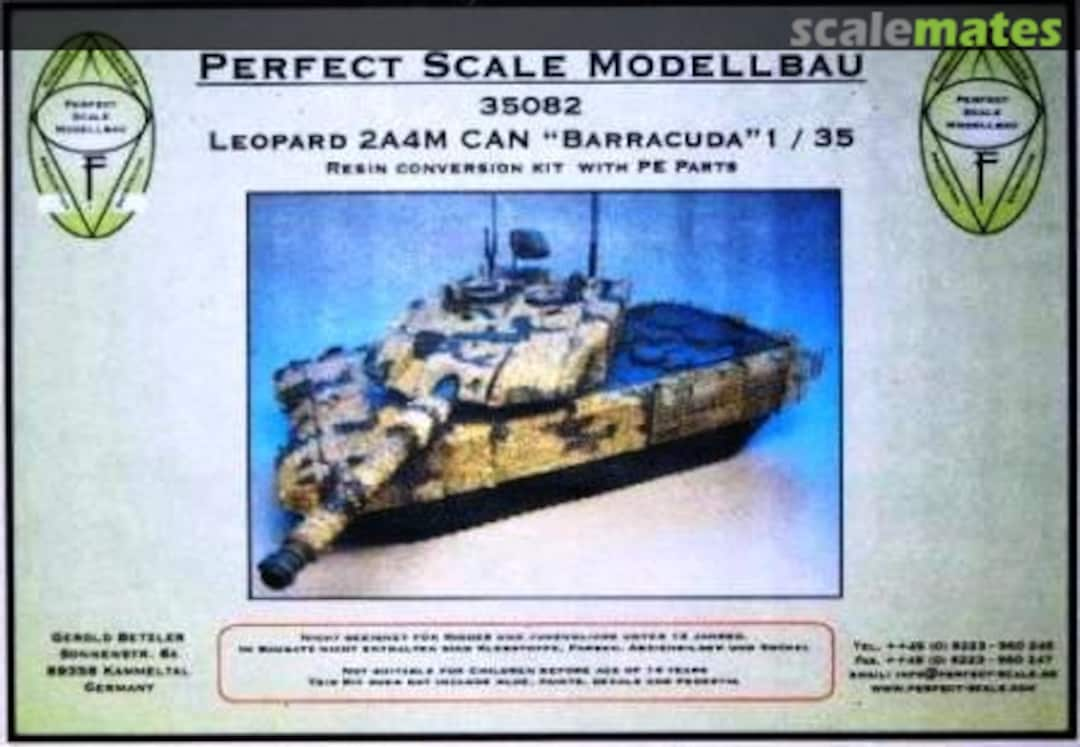 Boxart Leopard 2A4M CAN Barracuda 35082 Perfect Scale Modellbau