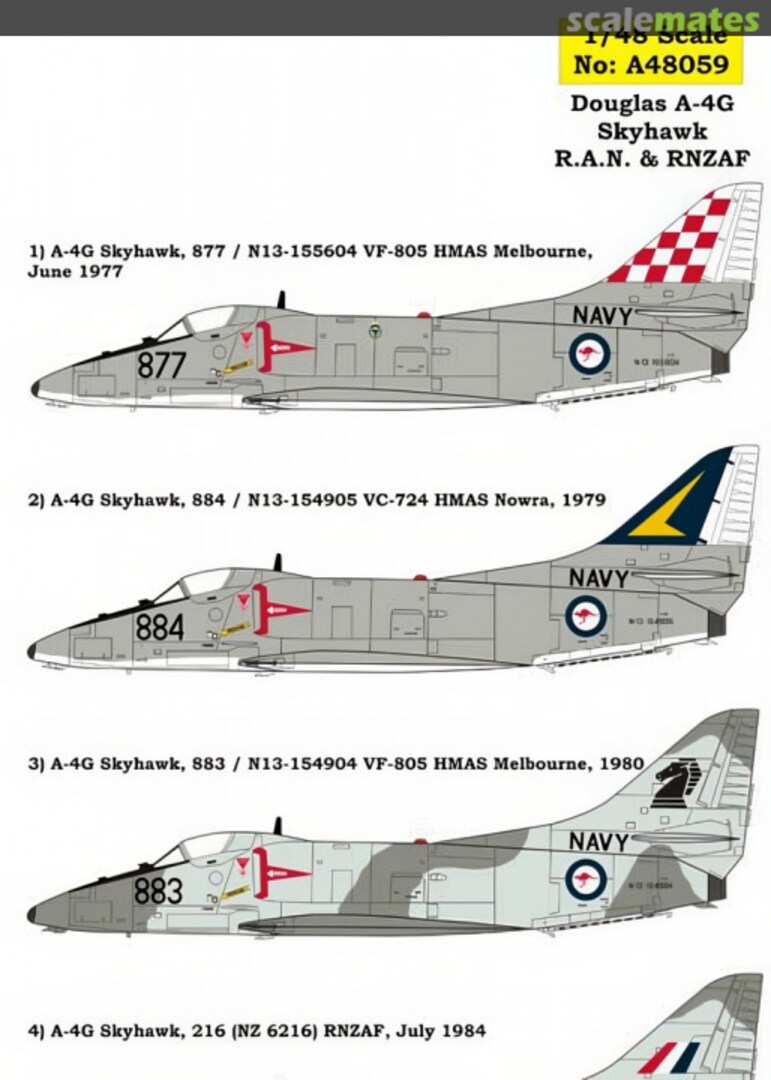 Boxart Douglas A-4 Skyhawk RAN & RNZAF 48059 Aussie Decals