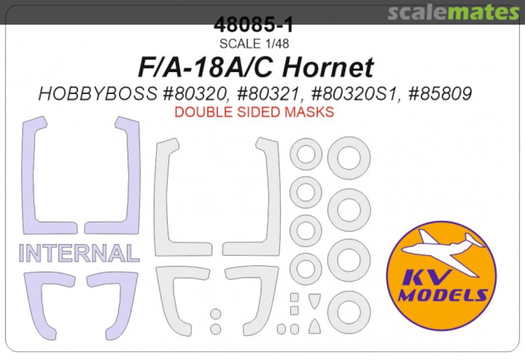 Boxart F/A-18A/C Hornet (Double sided masks) 48085-1 KV Models