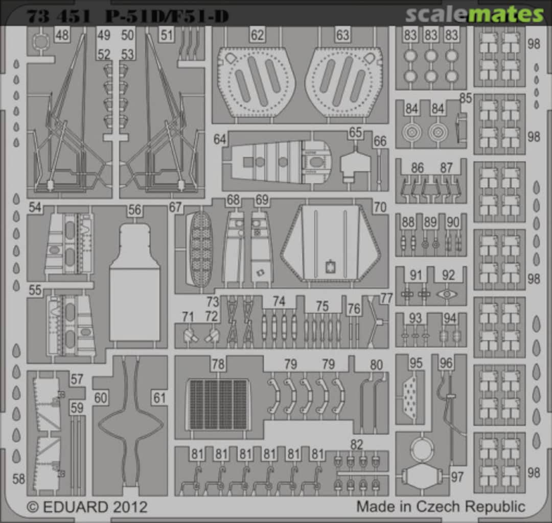 Boxart P-51D/F-51D Mustang 73451 Eduard