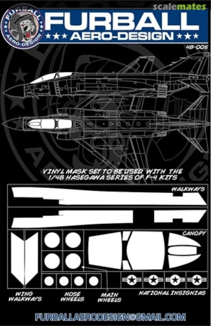 Boxart F-4 Vinyl masks 48-005 Furball Aero-Design