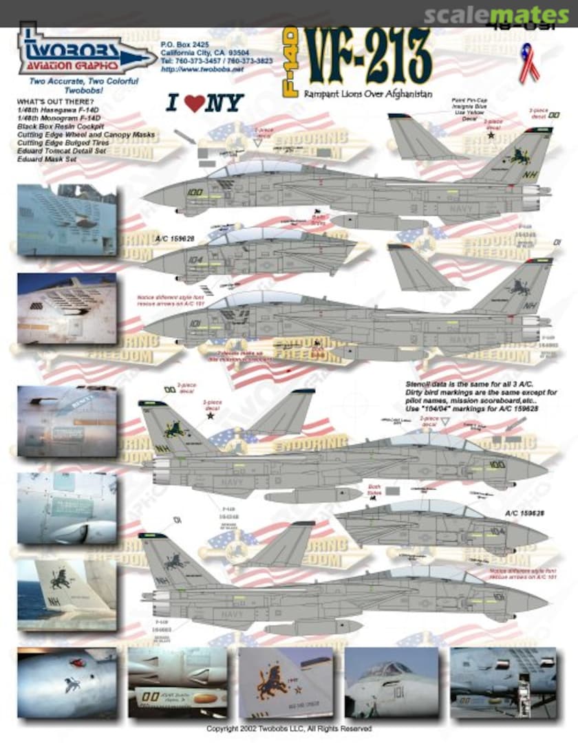 Boxart F-14D VF-213 48-031 TwoBobs Aviation Graphics