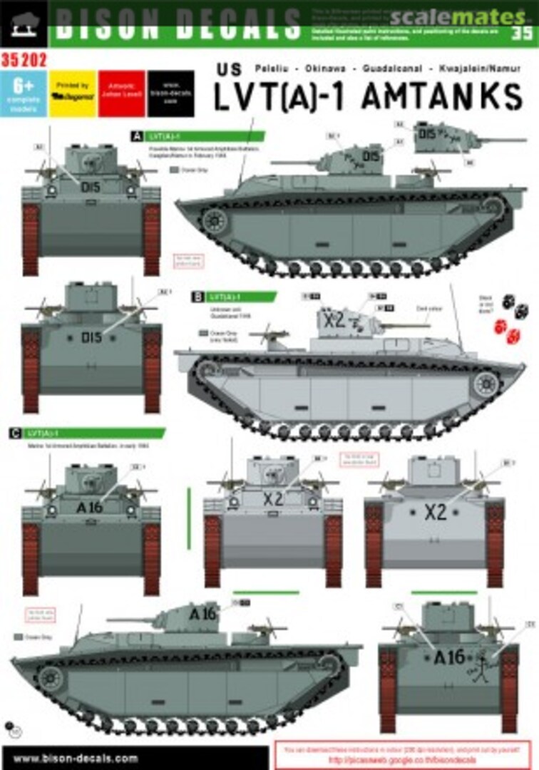 Boxart US Amtanks in the Pacific - LVT(A)-1 35202 Bison Decals