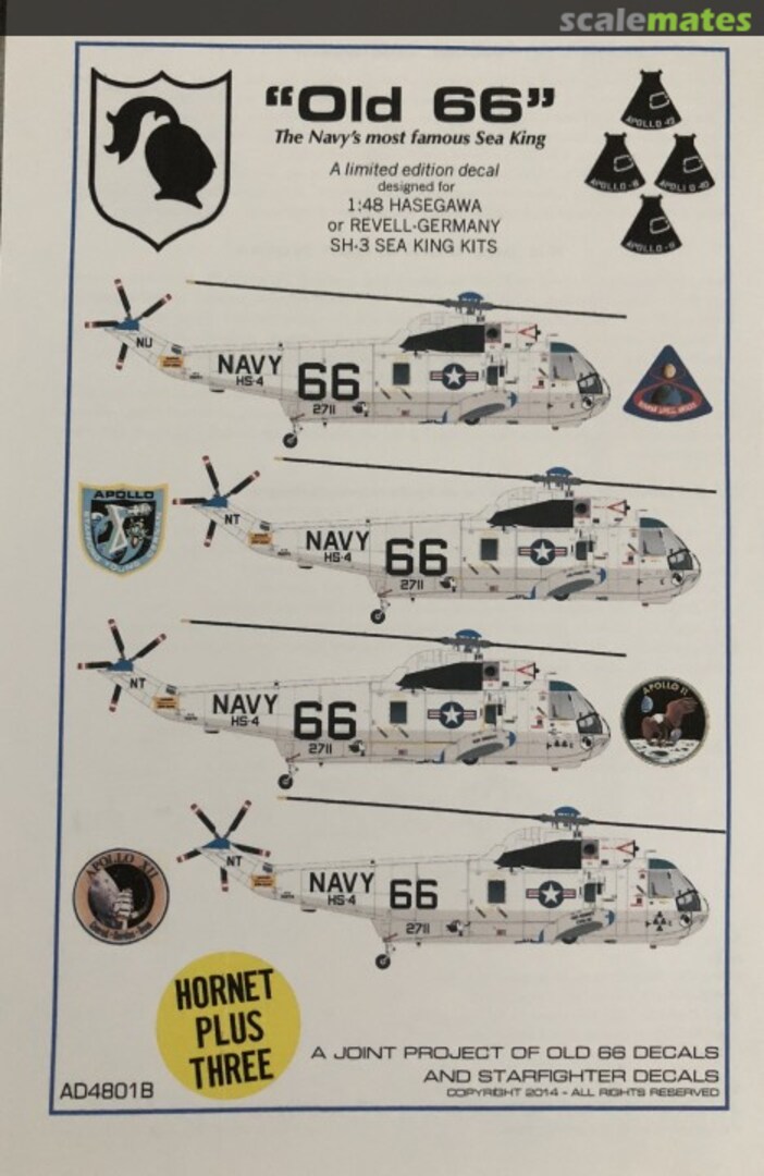 Boxart Old 66 - The Navy's most famous Sea King AD4801B Apollo Decals