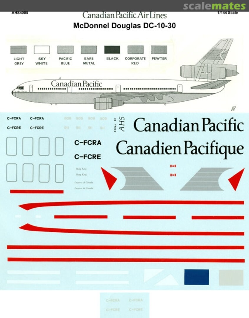 Boxart McDonnell Douglas DC-10-30 AHS4005 Airline Hobby Supplies