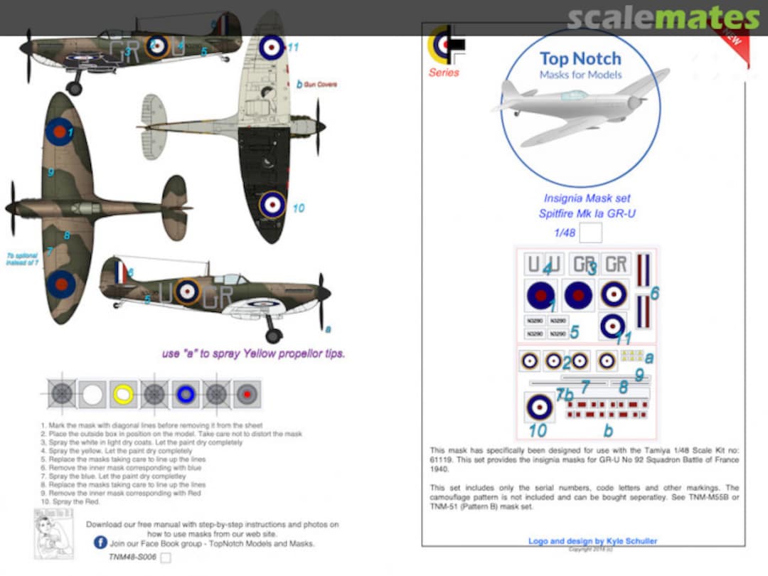 Boxart Spitfire Mk1a GR-U TNM48-S006 TopNotch