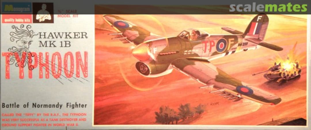 Boxart Hawker Mk 1B Typhoon PA213 Monogram