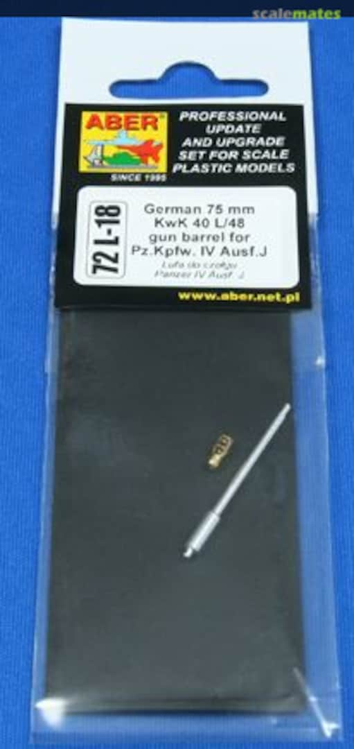 Boxart German 75mm KwK40L/48 gun barrel for Pz.Kpfw.IV Ausf. J 72L18 Aber