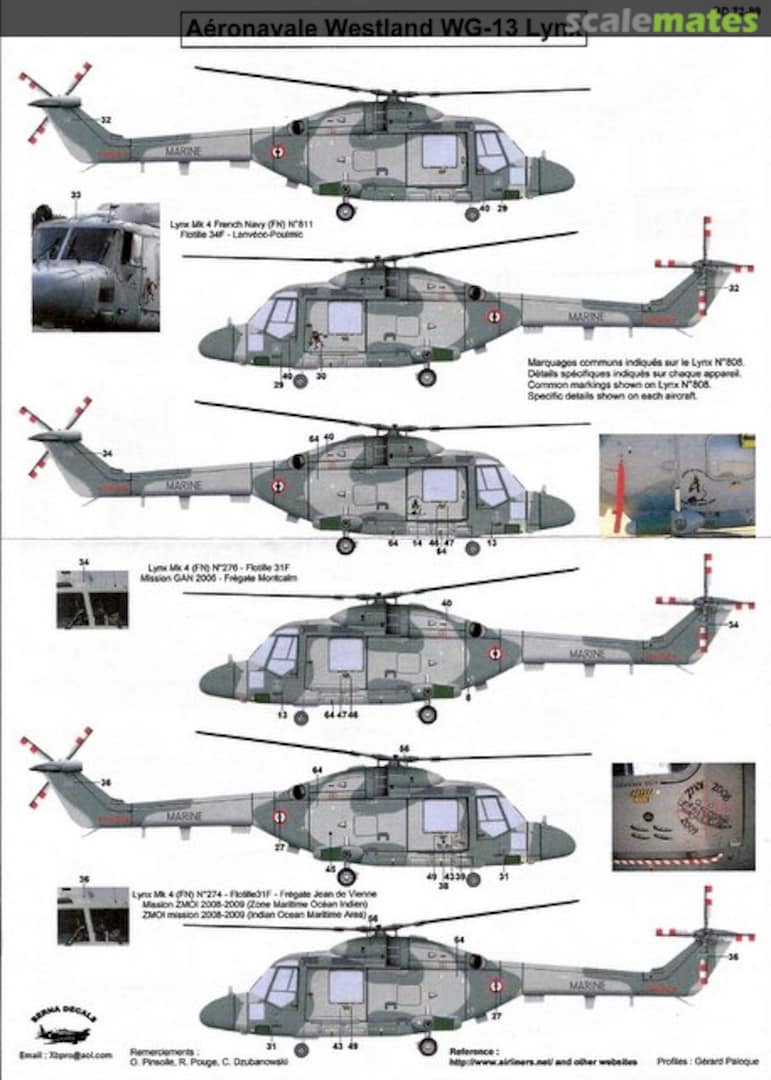 Boxart Aéronavale Westland WG-13 Lynx BD 72-89 Berna Decals