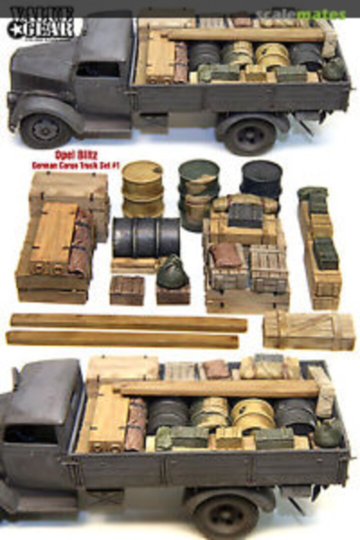 Boxart WWII Opel Blitz & German Cargo Truck Load Set #1 (13pcs) GOB01 Value Gear