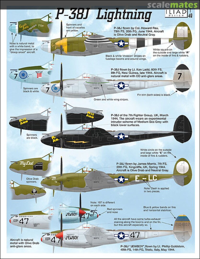 Boxart P-38J Lightning 48043 Iliad Design