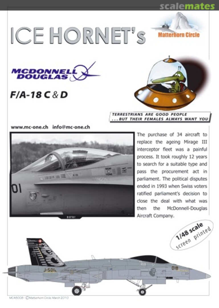 Boxart F/A-18C/D in Swiss AF MC48008 Matterhorn Circle