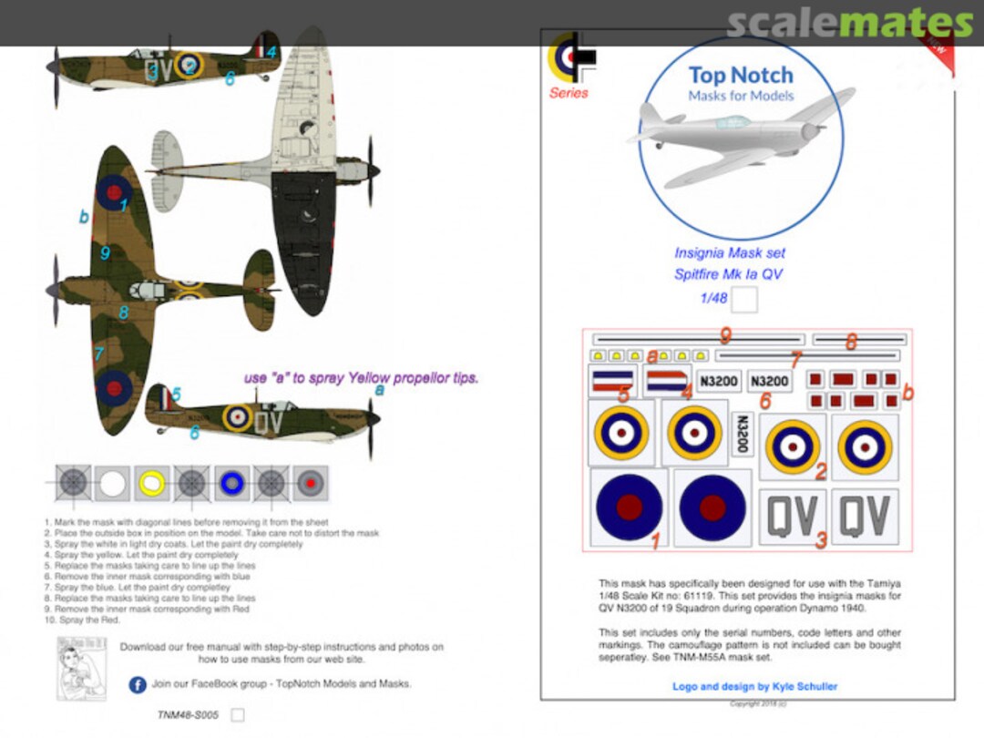 Boxart Spitfire MkIa – QV – N3200 TNM48-S005 TopNotch