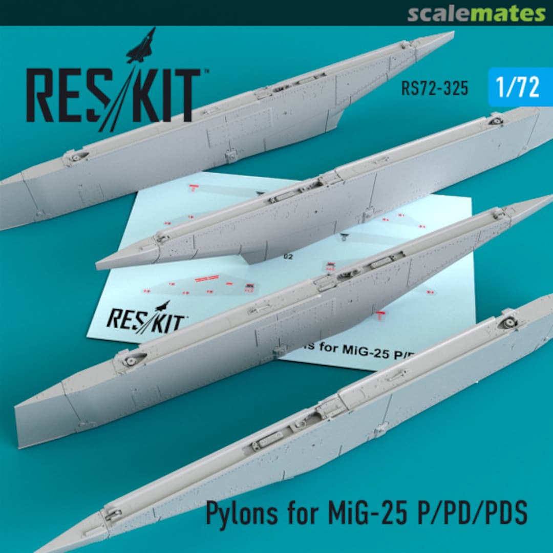 Boxart Pylons for MiG-25P/PD/PDS RS72-0325 ResKit