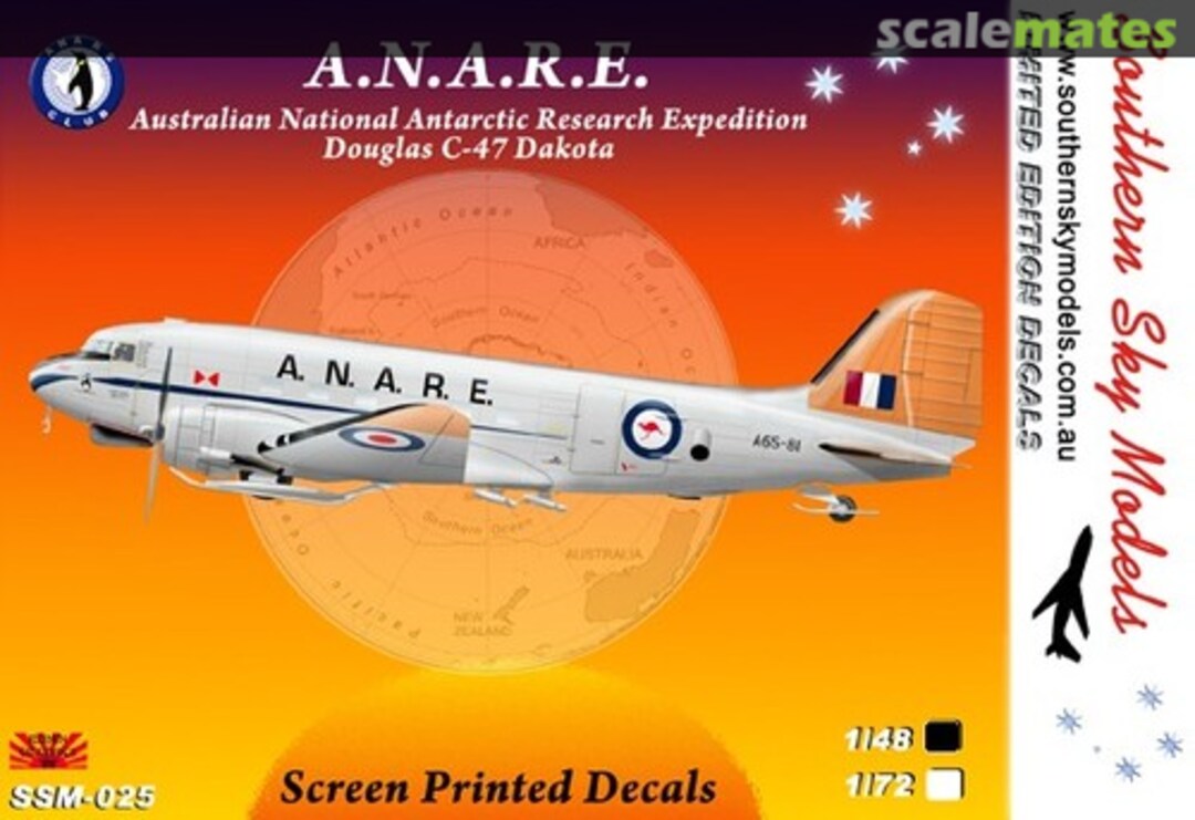 Boxart Douglas C-47 - A.N.A.R.E. Dakota Decals SSM025 Southern Sky Models