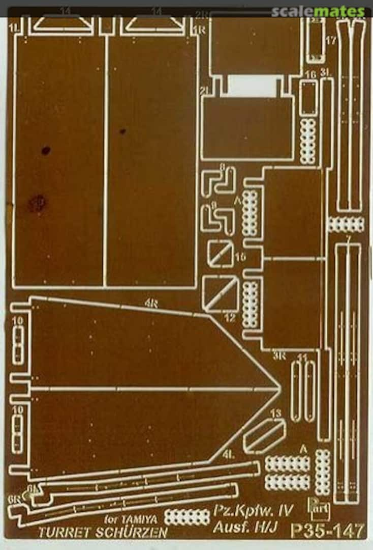 Boxart Pz.Kpfw.IV Ausf.H/J turret schurzen P35-147 Part