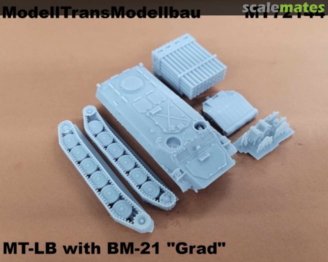 Boxart MT-LB with BM-21 "Grad" MT72144 Modell Trans Modellbau