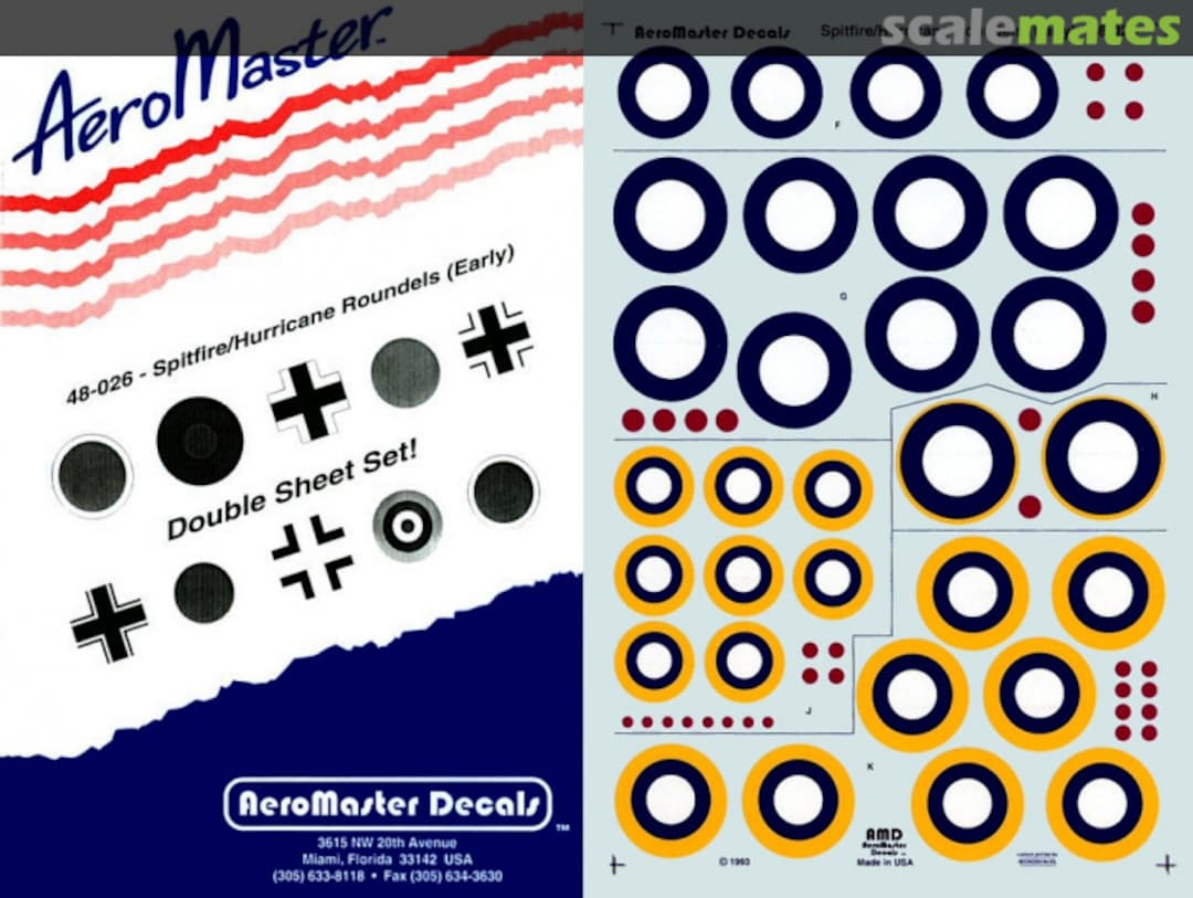 Boxart Spitfire/Hurricane Roundels (Early) 48-026 AeroMaster