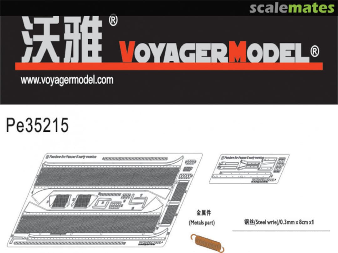 Contents Fenders for Pz.Kpfw.II Early Version PE35215 Voyager Model