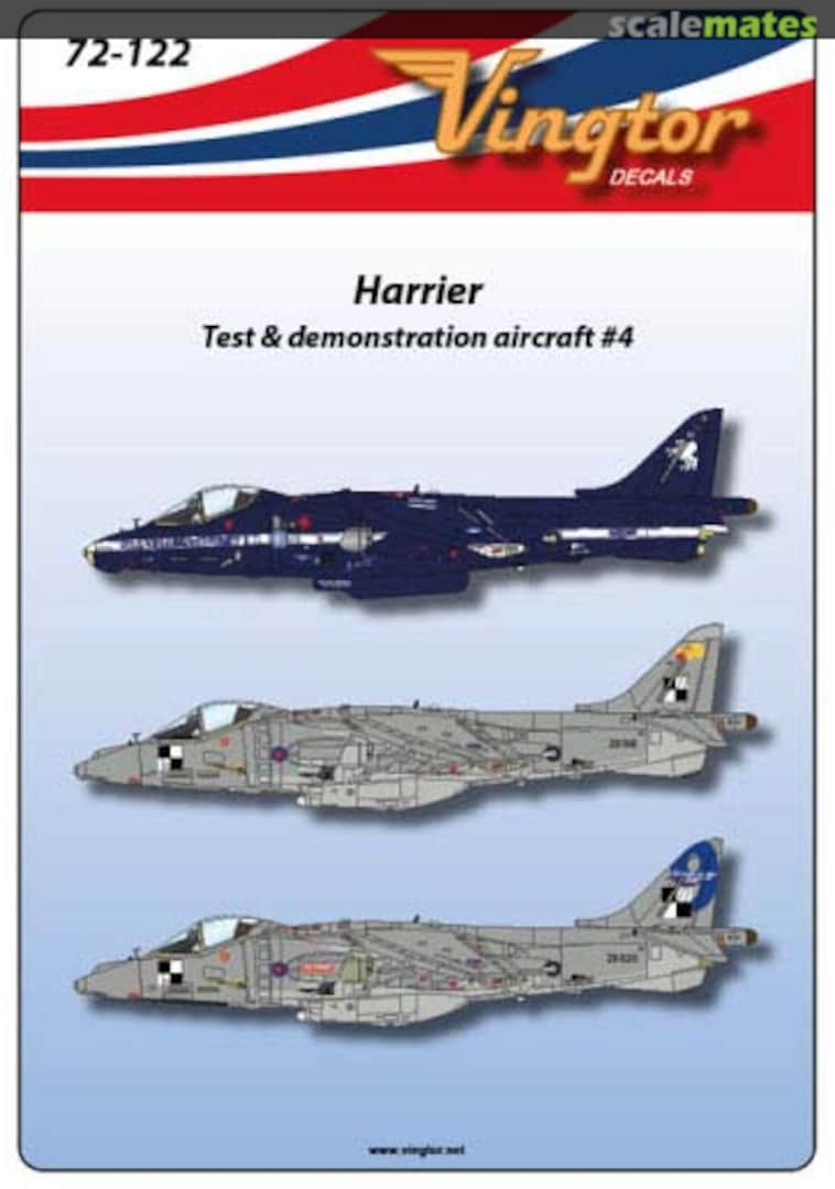 Boxart Harrier 72-122 Vingtor Decals