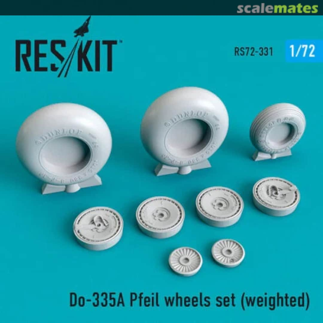 Contents Do-335 А Pfeil wheels set (weighted) RS72-0331 ResKit