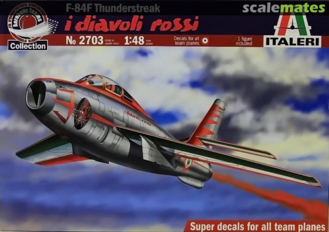 Boxart F-84F Thunderstreak "i Diavoli Rossi" 2703 Italeri