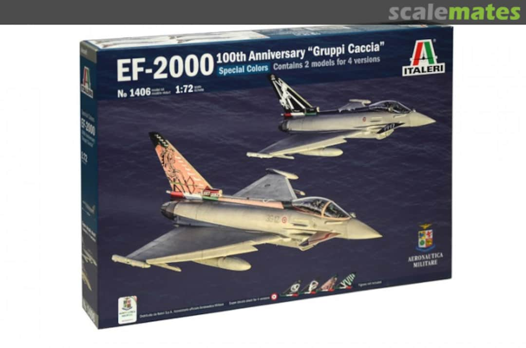 Boxart EF-2000 100th Ann. "Gruppi Caccia" 1406 Italeri