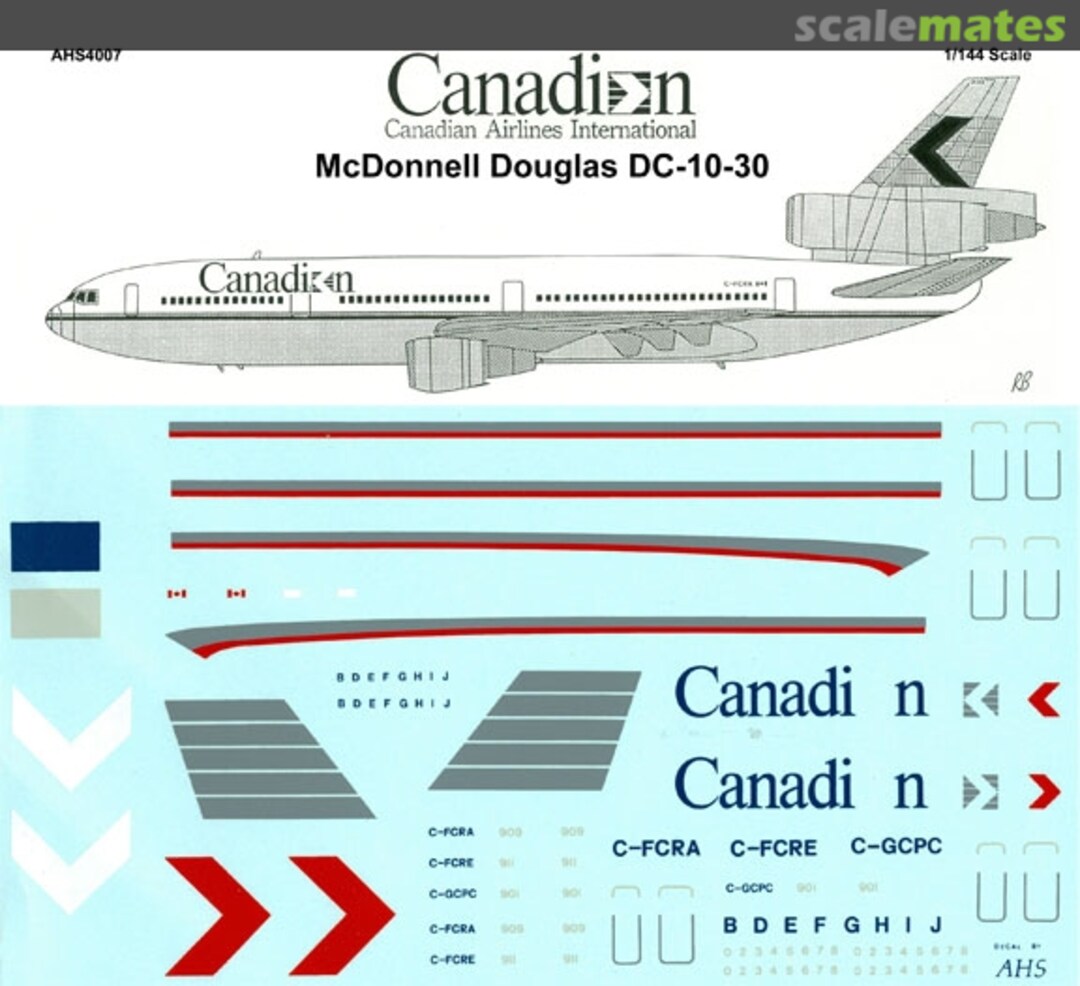 Boxart McDonnell Douglas DC-10-30 AHS4007 Airline Hobby Supplies