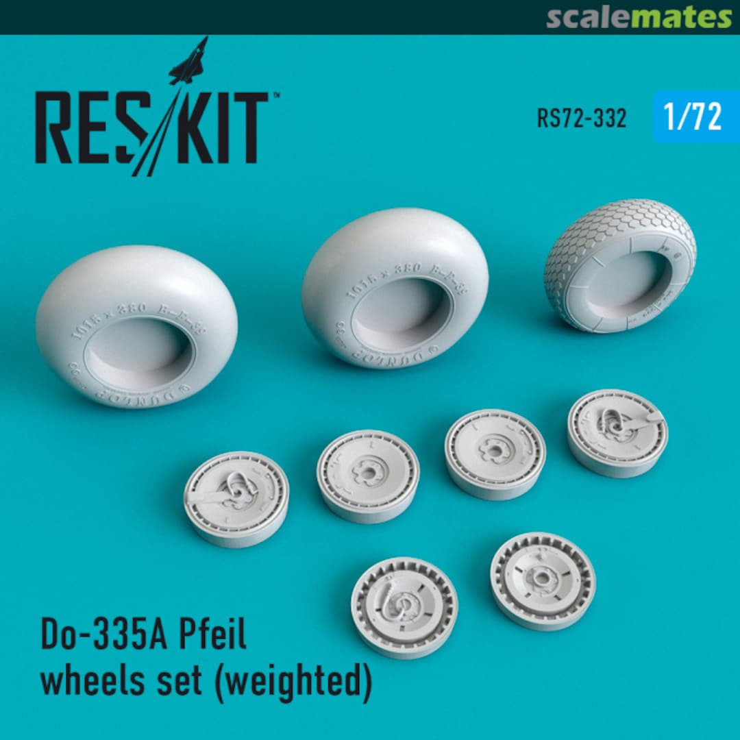 Boxart Do 335B Pfeil - wheels set RS72-0332 ResKit