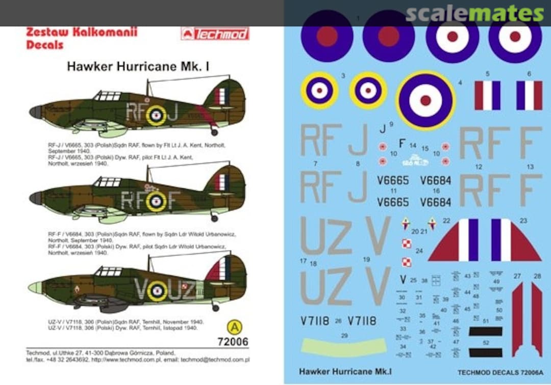 Boxart Hawker Hurricane Mk. I 72006A Techmod