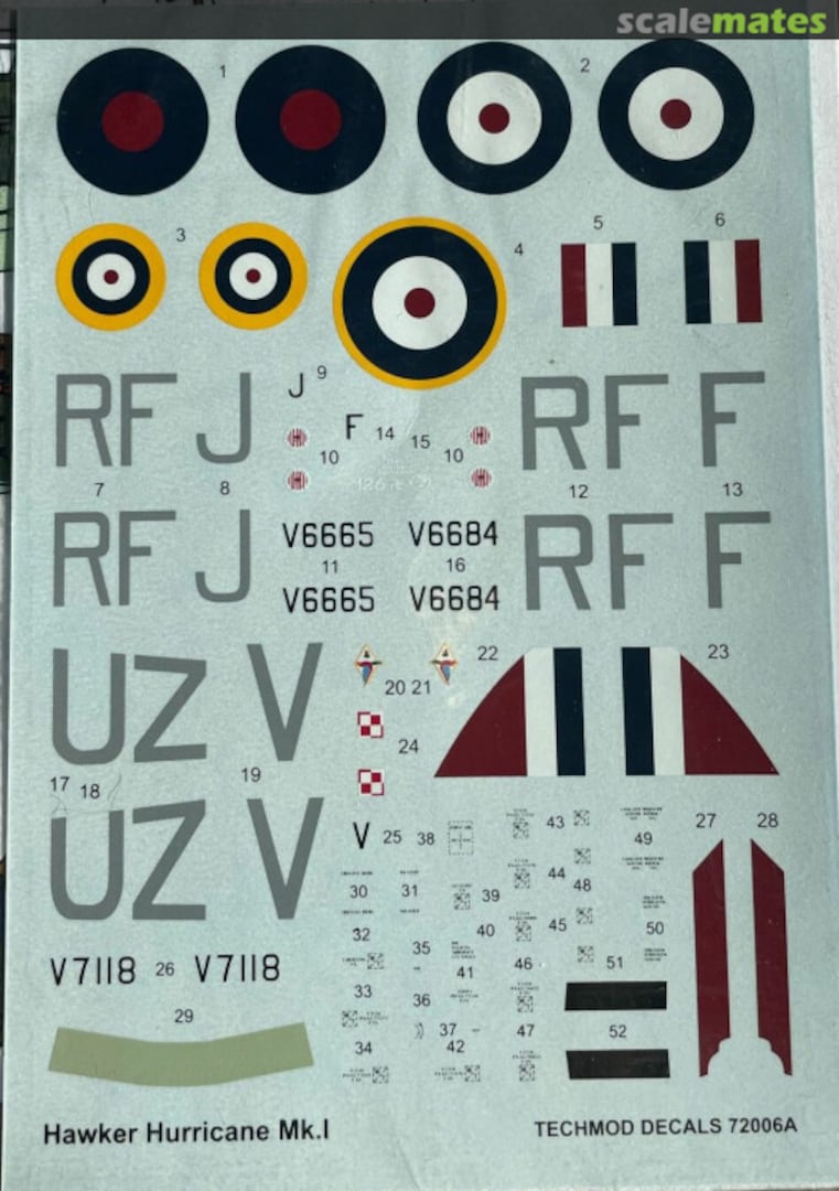 Contents Hawker Hurricane Mk. I 72006A Techmod