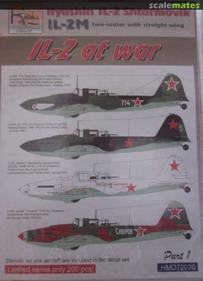 Boxart Il-2 at War Part 1 HMD72030 H-Models Decals